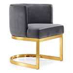 Gianna Velvet Upholstered Dining Chair in Grey