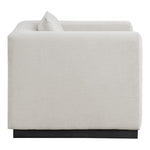 Alfie Linen Textured Fabric Upholstered Chair in Beige