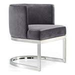 Gianna Velvet Upholstered Dining Chair in Grey