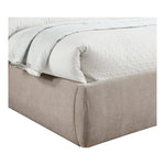 Adam Chenille Fabric Upholstered Queen Bed in Beige