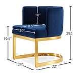 Gianna Velvet Upholstered Dining Chair in Navy
