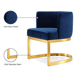 Gianna Velvet Upholstered Dining Chair in Navy