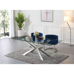 Gianna Velvet Upholstered Dining Chair in Navy