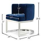 Gianna Velvet Upholstered Dining Chair in Navy