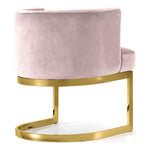 Gianna Velvet Upholstered Dining Chair in Pink