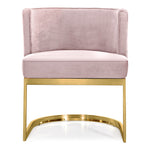 Gianna Velvet Upholstered Dining Chair in Pink