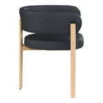 Gideon Vegan Leather Upholstered Dining Chair in Black