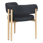 Gideon Vegan Leather Upholstered Dining Chair in Black