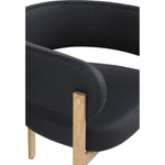 Gideon Vegan Leather Upholstered Dining Chair in Black