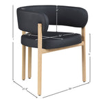 Gideon Vegan Leather Upholstered Dining Chair in Black