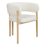 Gideon Vegan Leather Upholstered Dining Chair in Cream