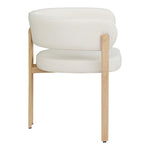 Gideon Vegan Leather Upholstered Dining Chair in Cream