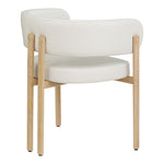 Gideon Vegan Leather Upholstered Dining Chair in Cream