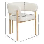 Gideon Vegan Leather Upholstered Dining Chair in Cream