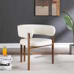 Gideon Vegan Leather Upholstered Dining Chair in Cream