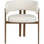 Gideon Vegan Leather Upholstered Dining Chair in Cream