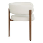Gideon Vegan Leather Upholstered Dining Chair in Cream