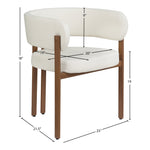 Gideon Vegan Leather Upholstered Dining Chair in Cream