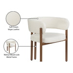 Gideon Vegan Leather Upholstered Dining Chair in Cream