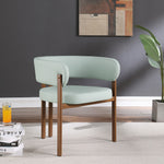 Gideon Vegan Leather Upholstered Dining Chair in Mint Green