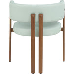 Gideon Vegan Leather Upholstered Dining Chair in Mint Green