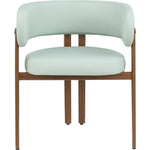 Gideon Vegan Leather Upholstered Dining Chair in Mint Green