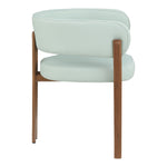 Gideon Vegan Leather Upholstered Dining Chair in Mint Green