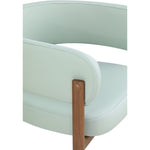 Gideon Vegan Leather Upholstered Dining Chair in Mint Green