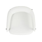 Belle Metal Upholstered Dining Chair in White
