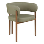 Gideon Vegan Leather Upholstered Dining Chair in Olive Green