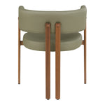 Gideon Vegan Leather Upholstered Dining Chair in Olive Green