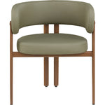 Gideon Vegan Leather Upholstered Dining Chair in Olive Green