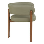 Gideon Vegan Leather Upholstered Dining Chair in Olive Green
