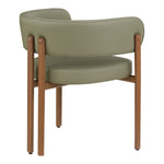 Gideon Vegan Leather Upholstered Dining Chair in Olive Green