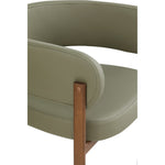 Gideon Vegan Leather Upholstered Dining Chair in Olive Green