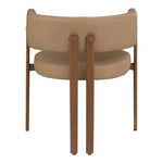 Gideon Vegan Leather Upholstered Dining Chair in Tan
