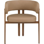 Gideon Vegan Leather Upholstered Dining Chair in Tan