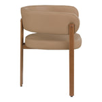 Gideon Vegan Leather Upholstered Dining Chair in Tan