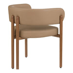 Gideon Vegan Leather Upholstered Dining Chair in Tan