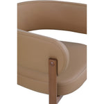 Gideon Vegan Leather Upholstered Dining Chair in Tan