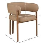 Gideon Vegan Leather Upholstered Dining Chair in Tan