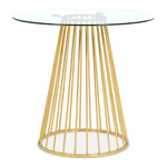 Gio Glass Top And Metal Base Counter Height Table in Gold