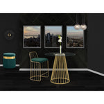 Gio Glass Top And Metal Base Counter Height Table in Gold