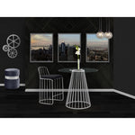 Gio Glass Top And Metal Base Counter Height Table in Chrome