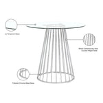 Gio Glass Top And Metal Base Counter Height Table in Chrome
