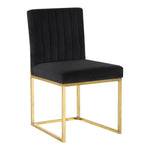 Giselle Velvet Upholstered Dining Chair in Black