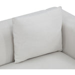 Alfie Linen Textured Fabric Upholstered Chair in Cream