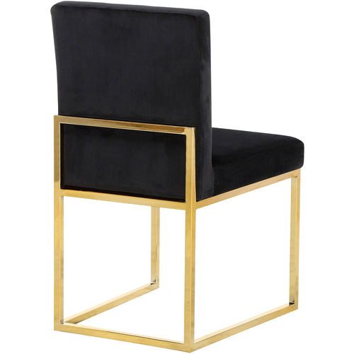 Giselle Velvet Upholstered Dining Chair in Black