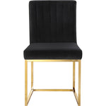 Giselle Velvet Upholstered Dining Chair in Black