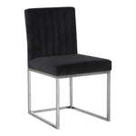 Giselle Velvet Upholstered Dining Chair in Black